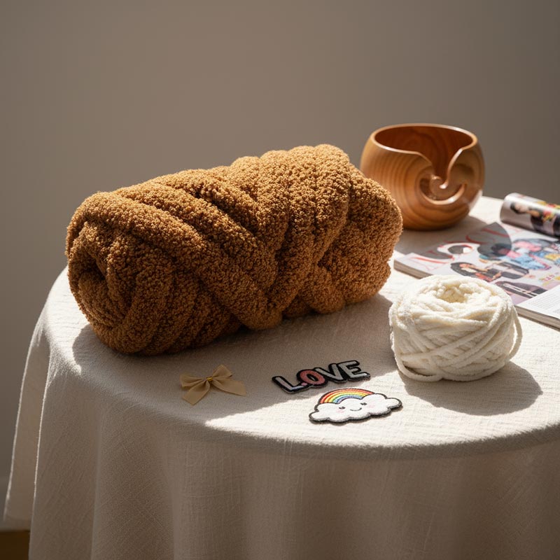 Hilo de chenilla de forro polar grueso de 3 cm